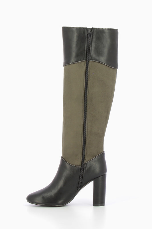 Μπότα ψηλή δίχρωμη