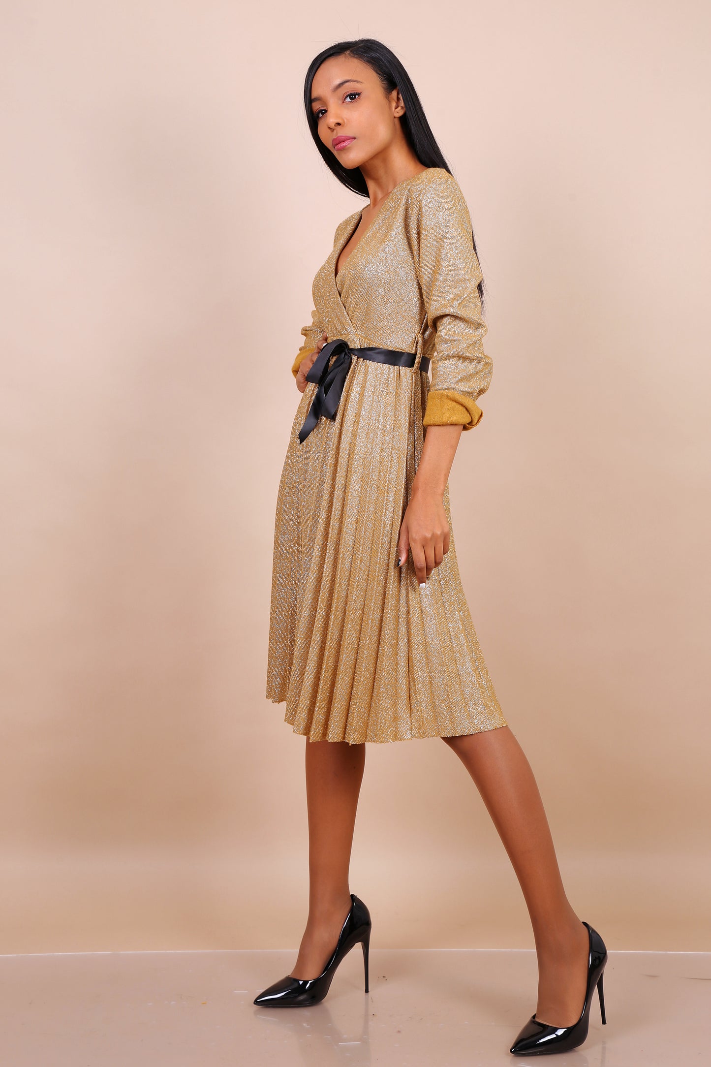 Φόρεμα midi lurex