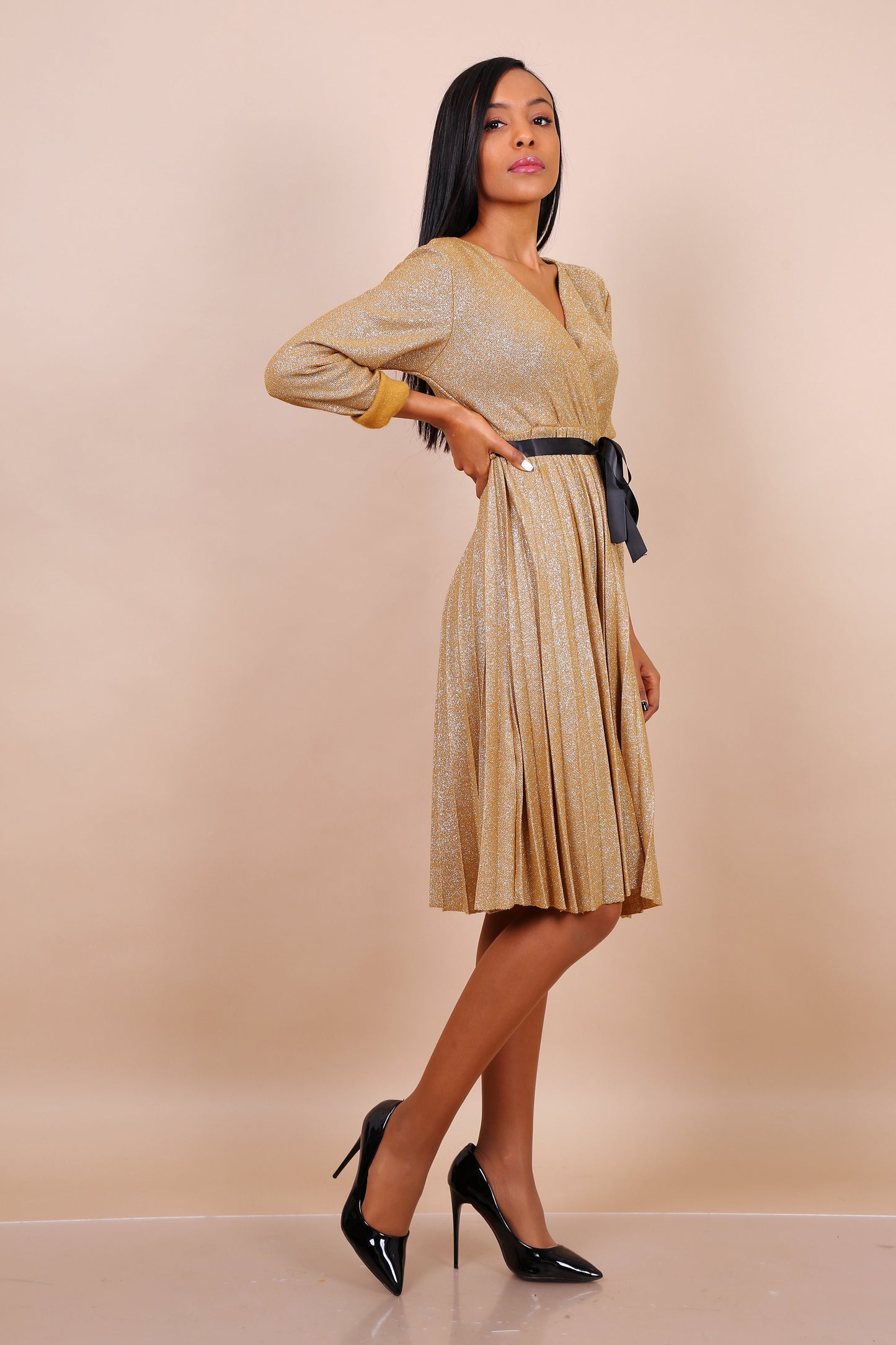 Φόρεμα midi lurex