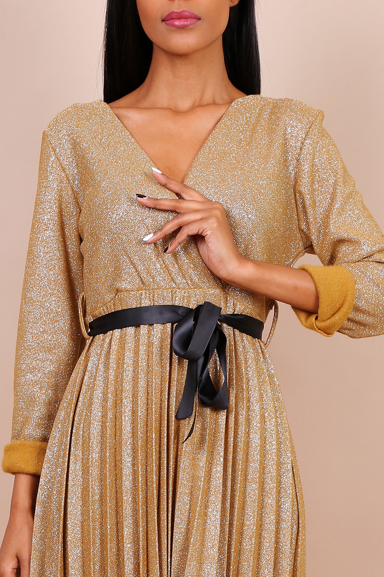 Φόρεμα midi lurex