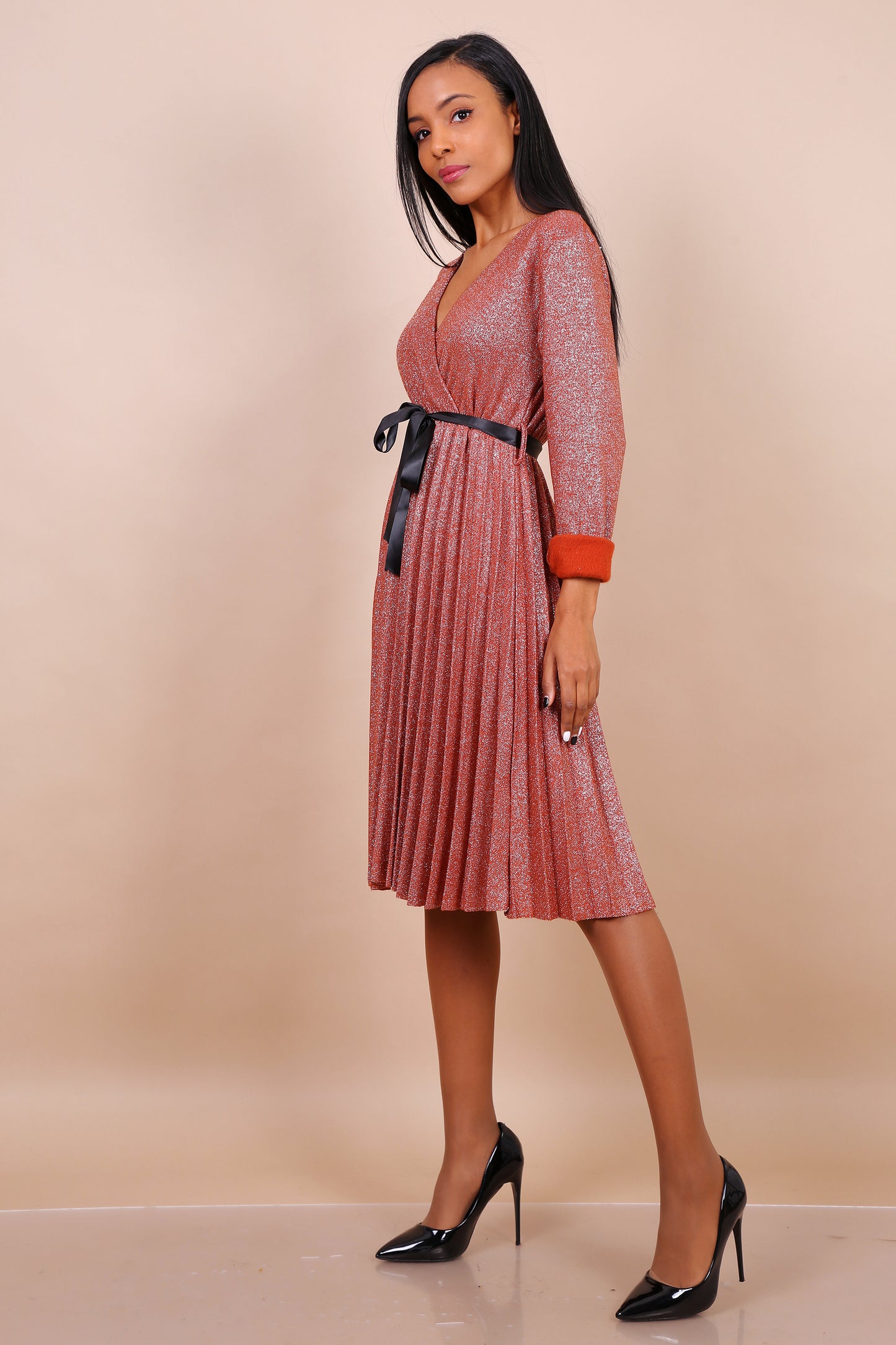 Φόρεμα midi lurex