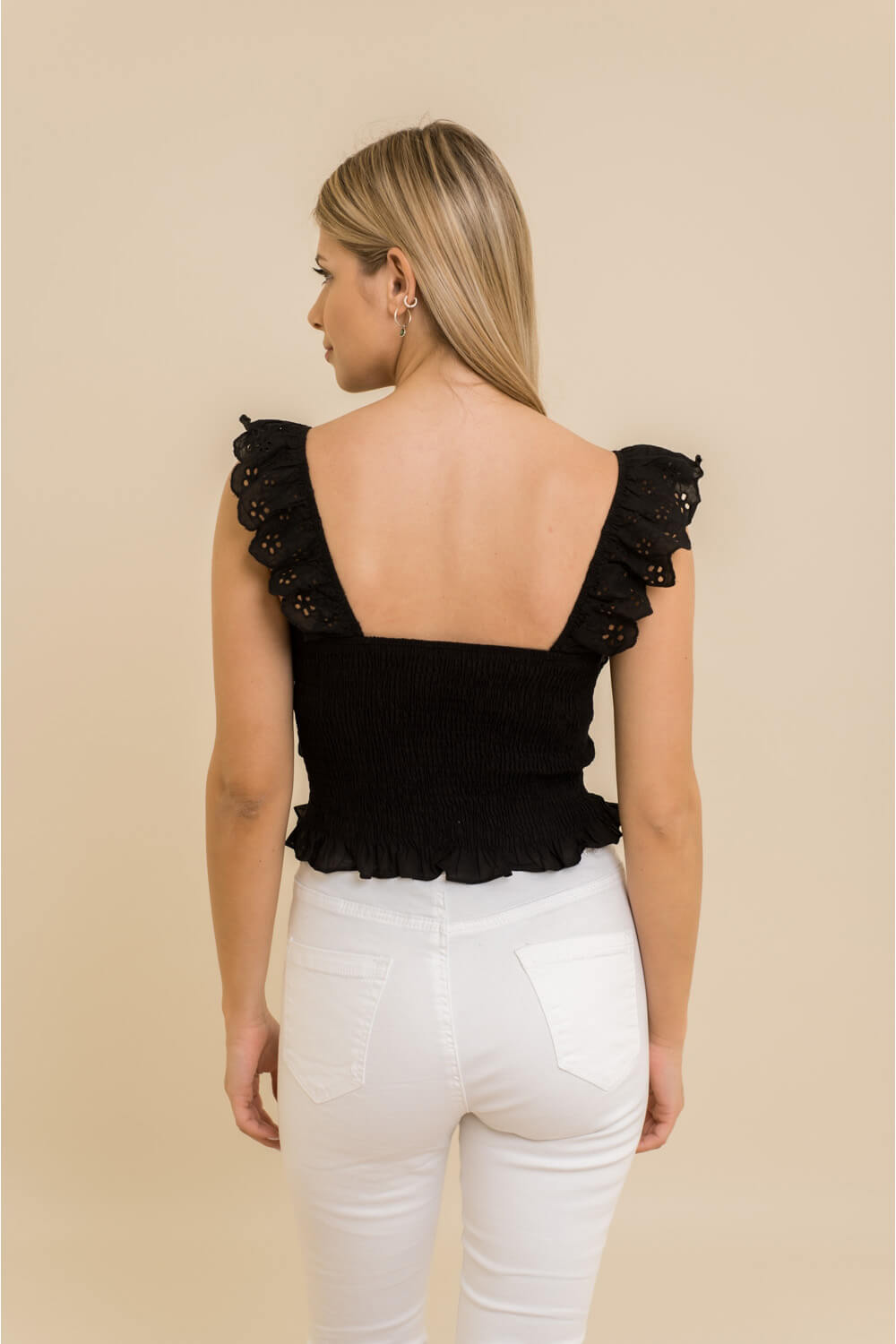 Τοp cropped μπροντερί