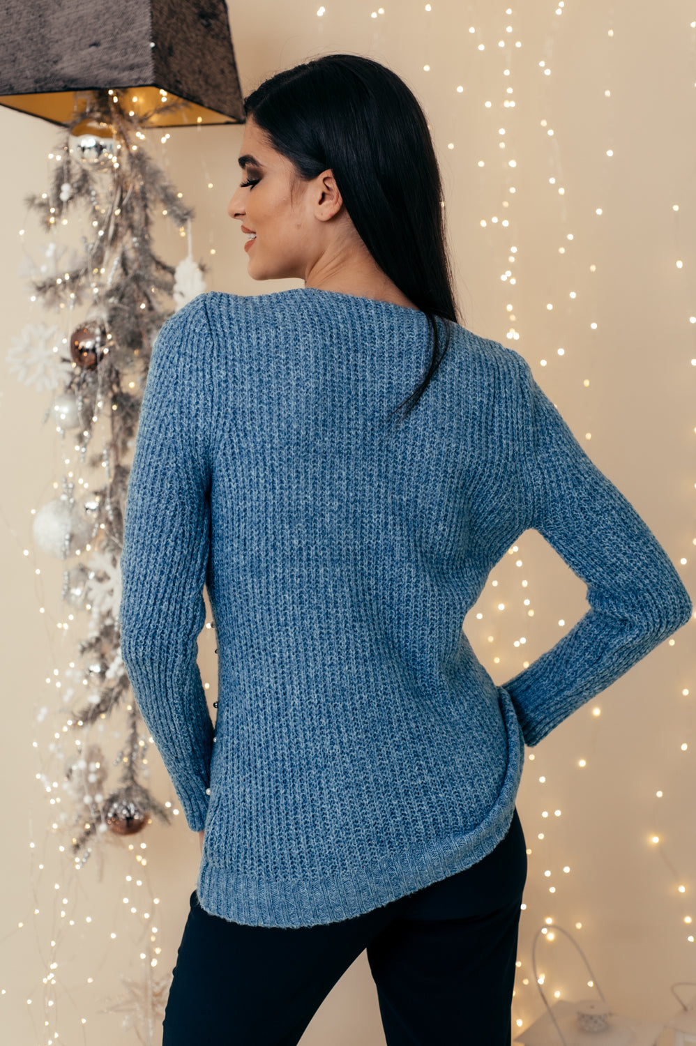 Μπλούζα πλεκτή με πέρλες