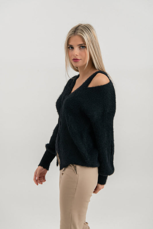 Μπλούζα fluffy πλεκτή