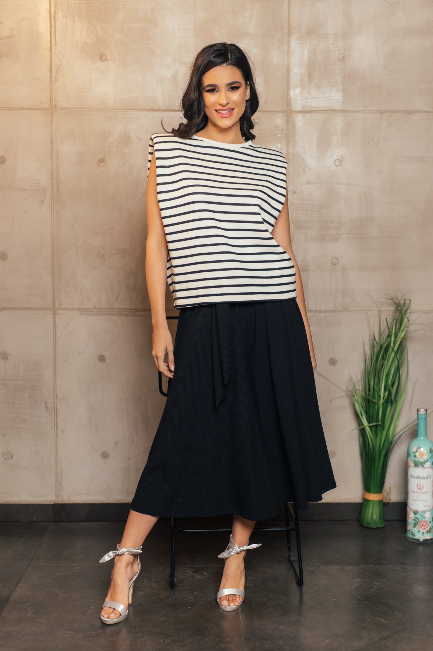 Ζιπ κιλότ με ζωνάκι