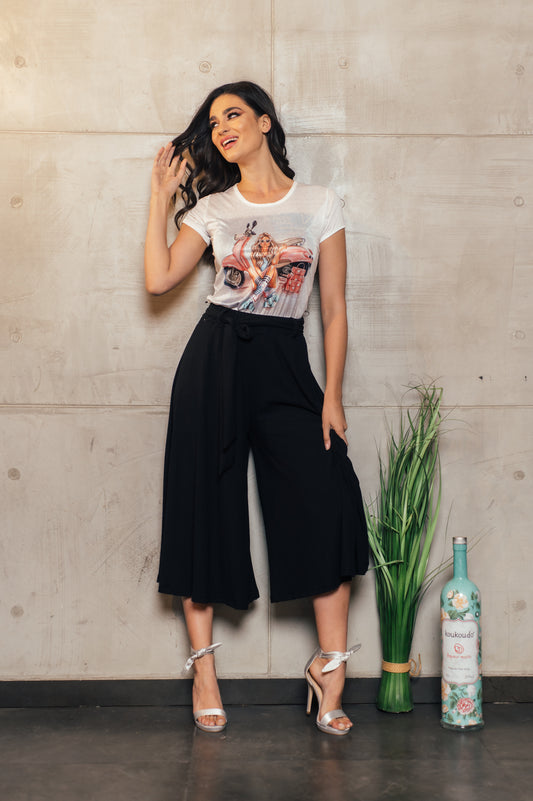 Ζιπ κιλότ με ζωνάκι