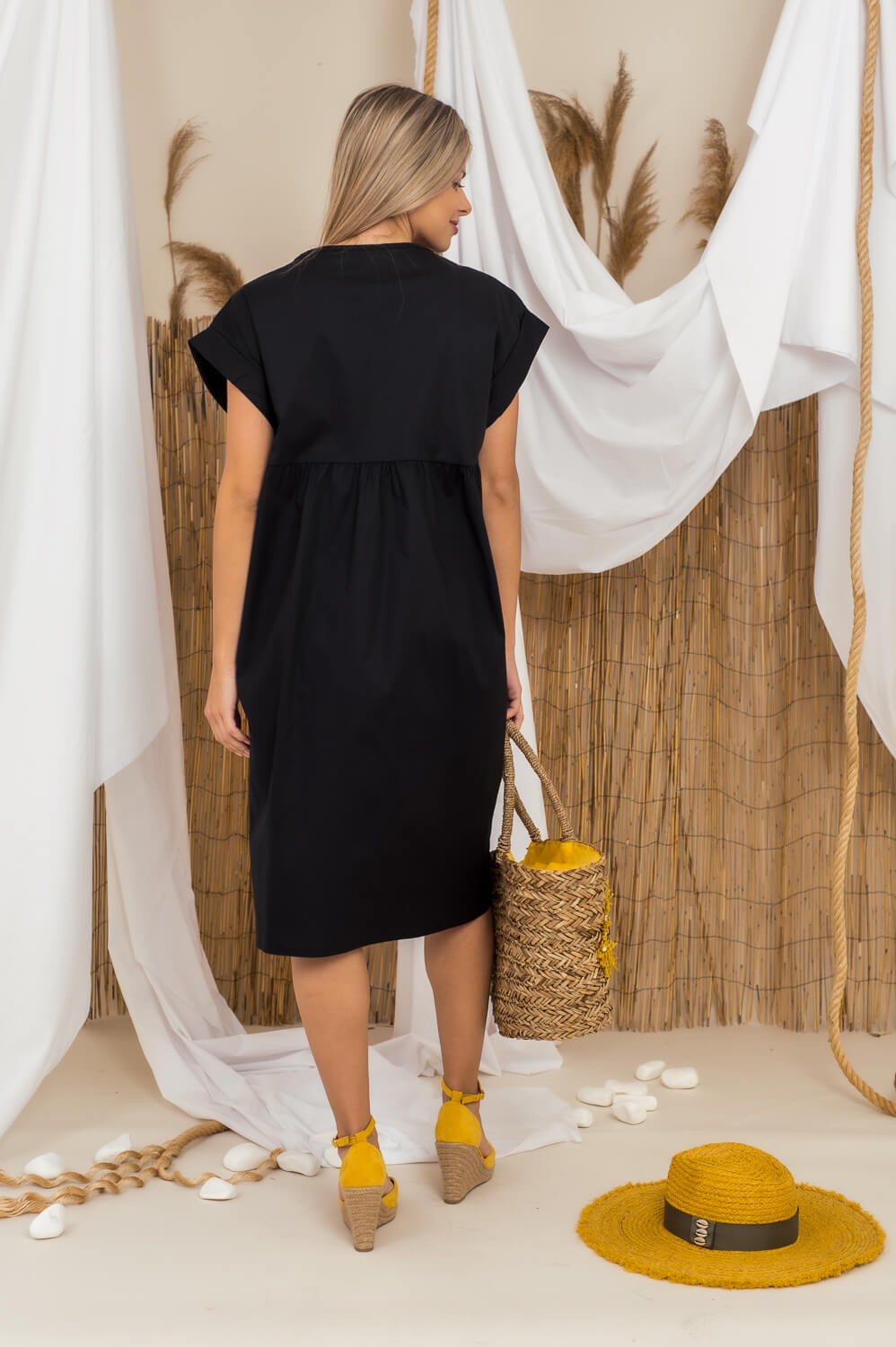 Φόρεμα midi croise