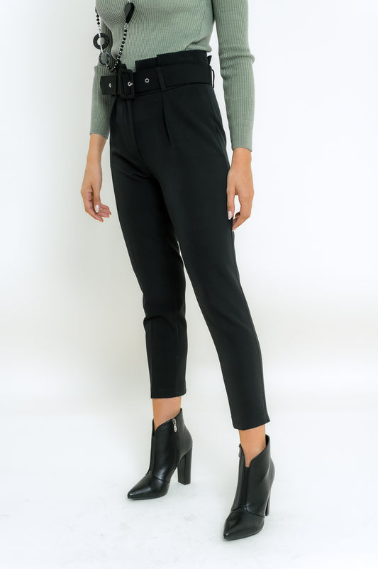 Παντελόνι ψηλόμεσο με ζώνη