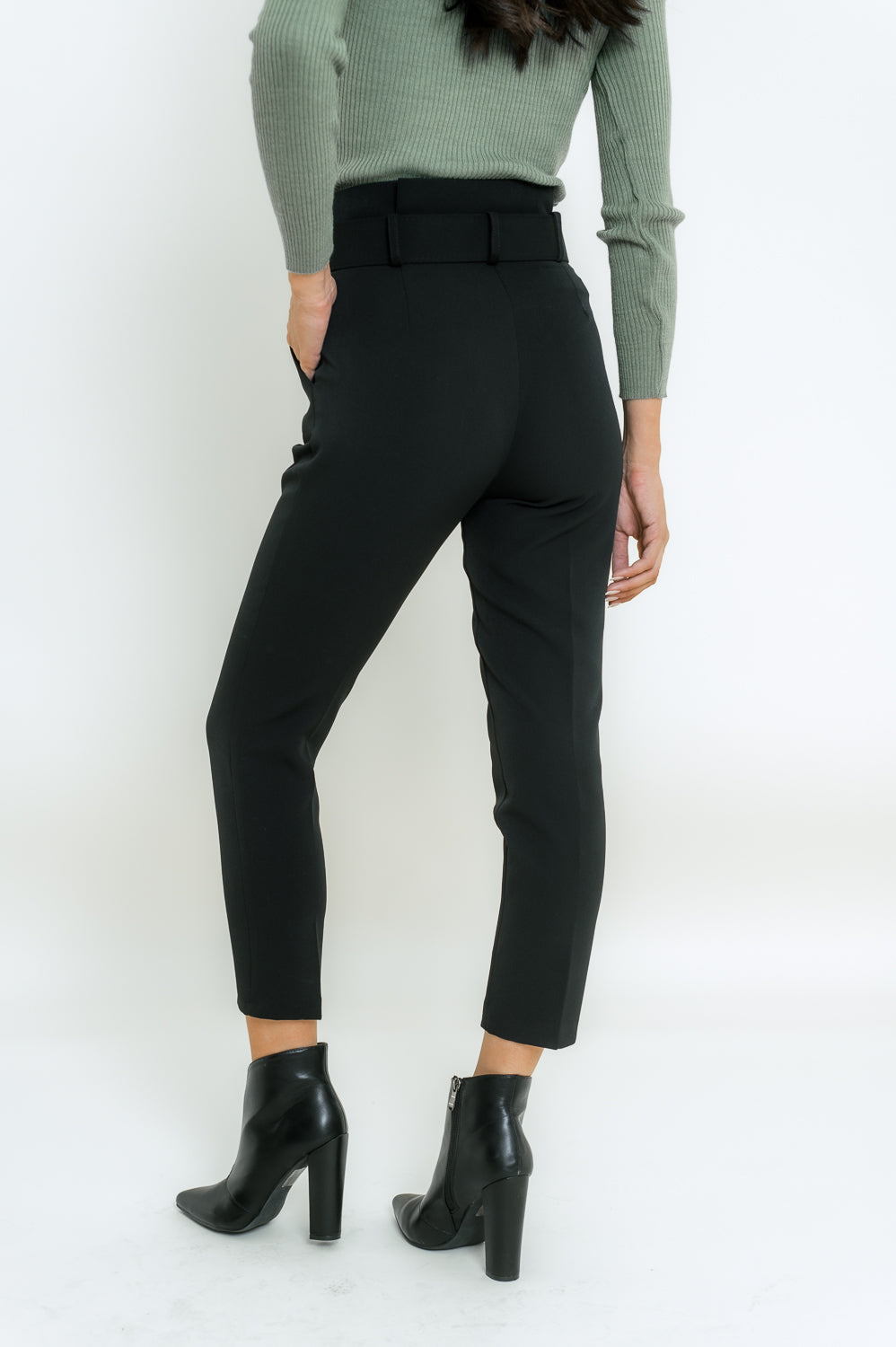 Παντελόνι ψηλόμεσο με ζώνη