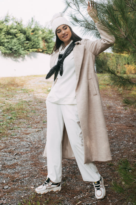 Παλτό ημιμάλλινο μακρύ