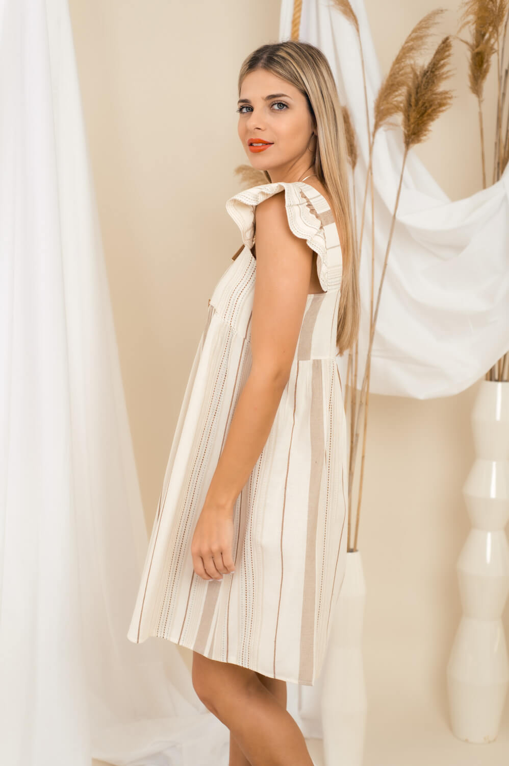 Φόρεμα mini ριγέ