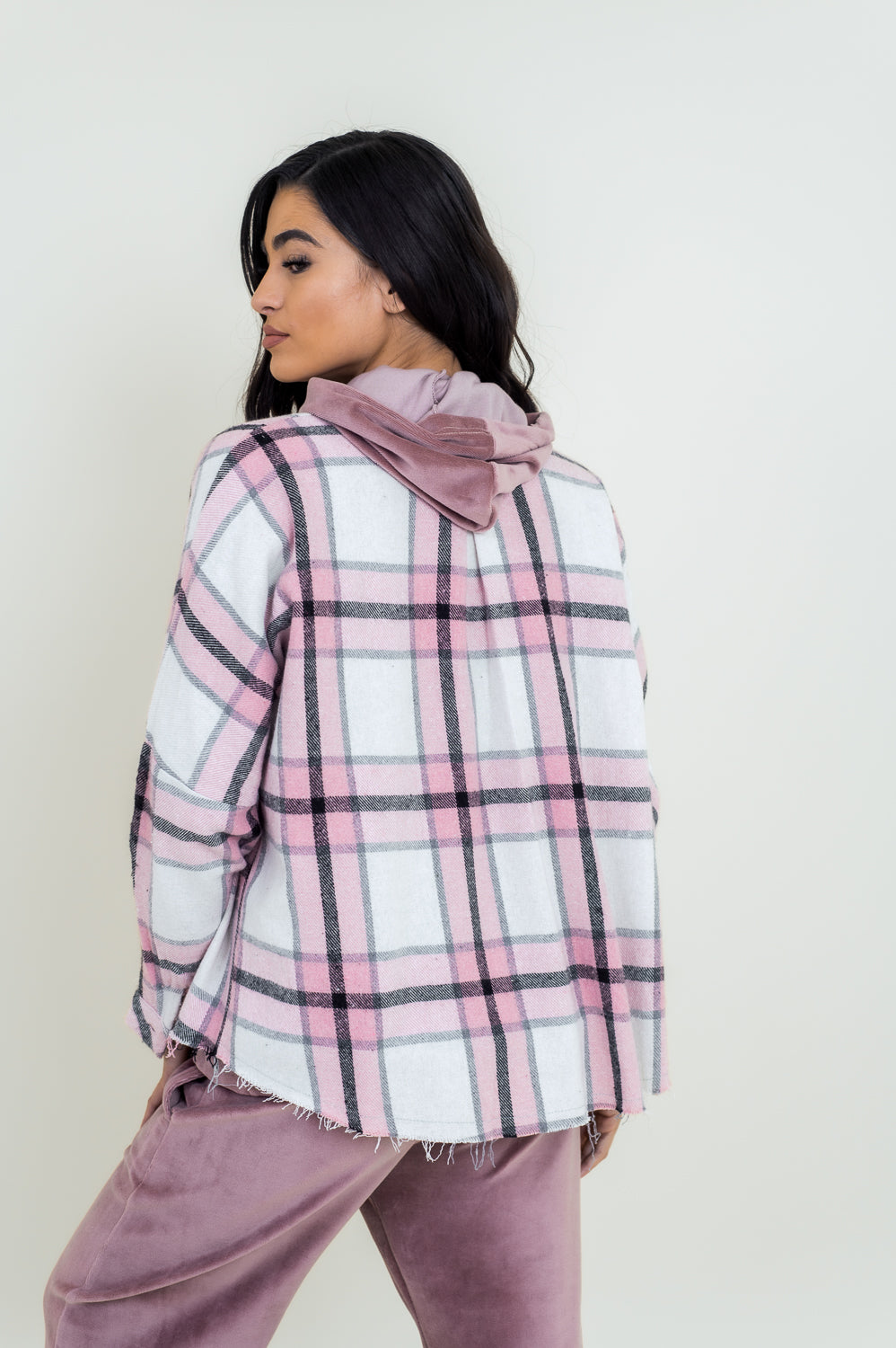 Πουκαμίσα καρό με ξέφτια