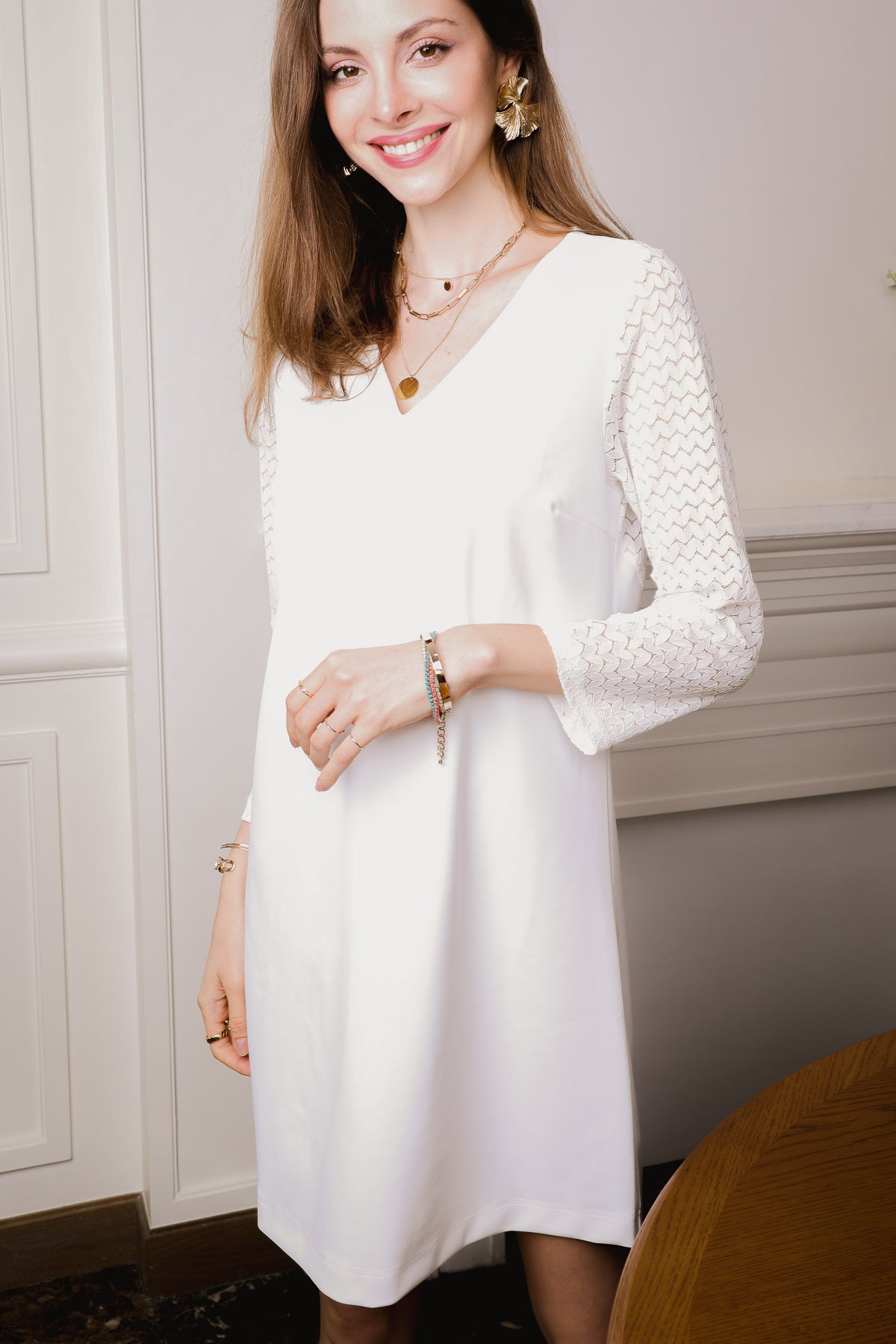 Φόρεμα mini με δανδέλα