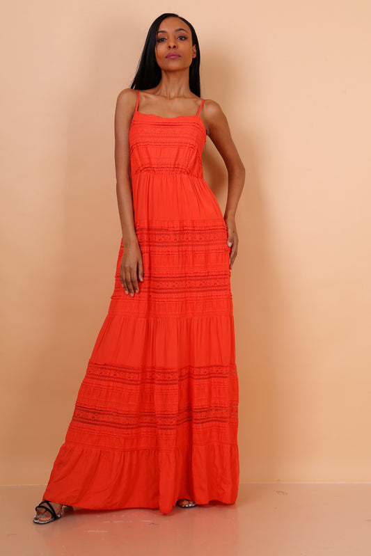 Φόρεμα maxi ραντάτο