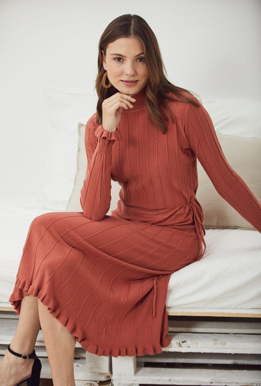 Φόρεμα midi rib