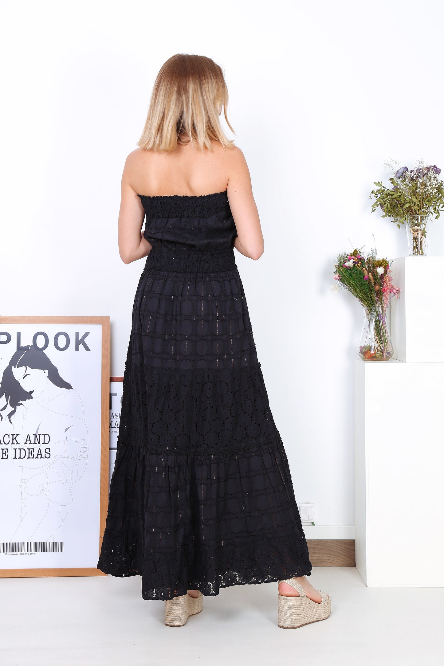 Φόρεμα maxi boho δανδέλα