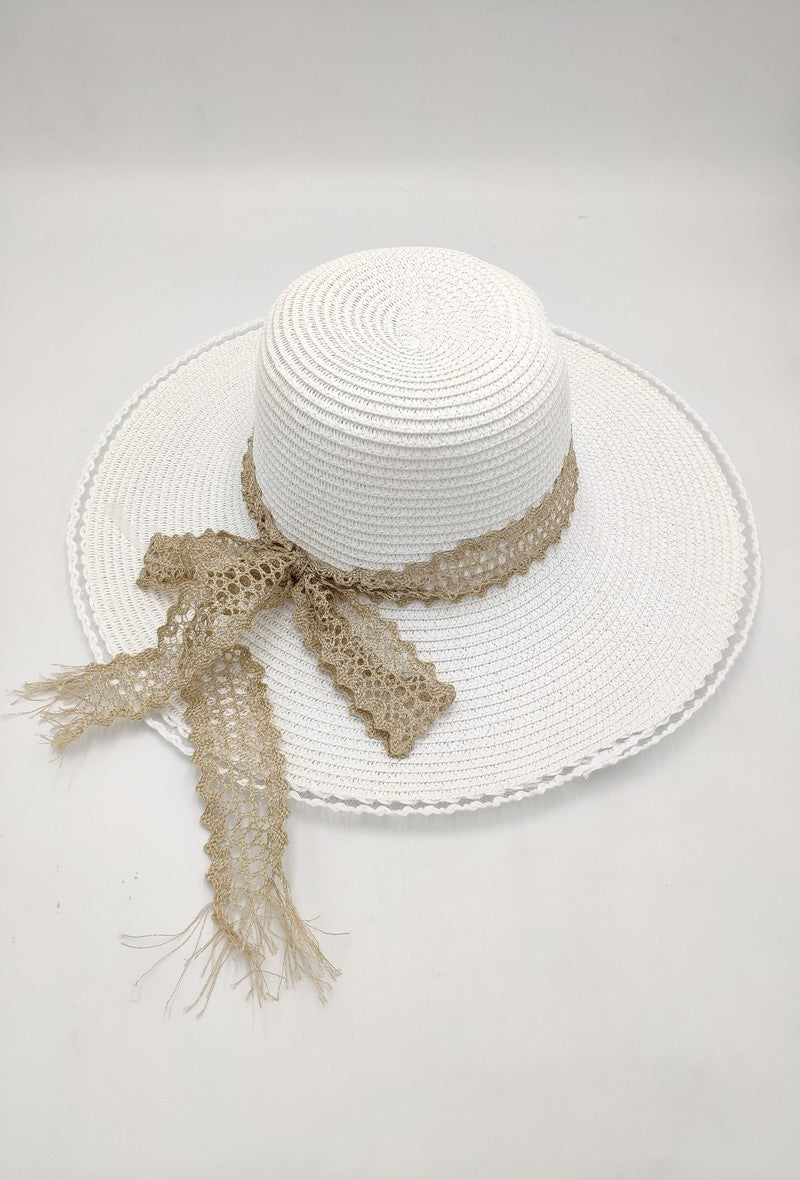 Καπέλλο ψάθινο με δανδέλα