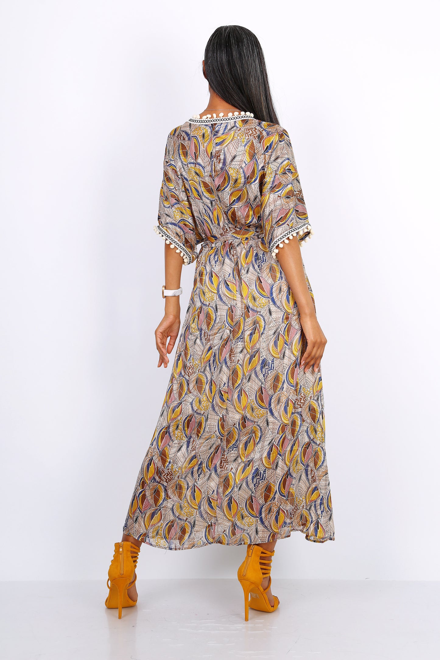 Φόρεμα maxi boho floral