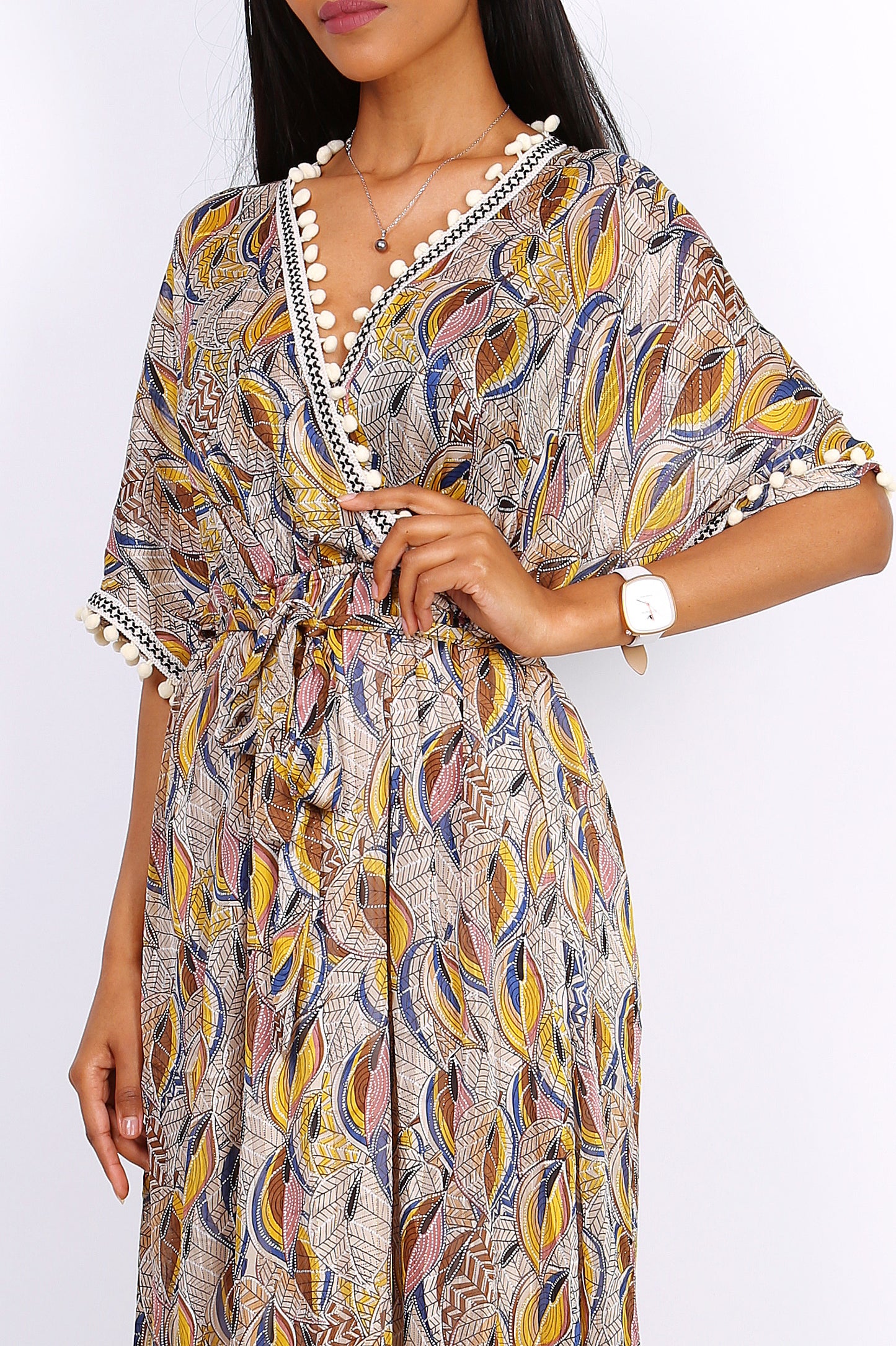 Φόρεμα maxi boho floral