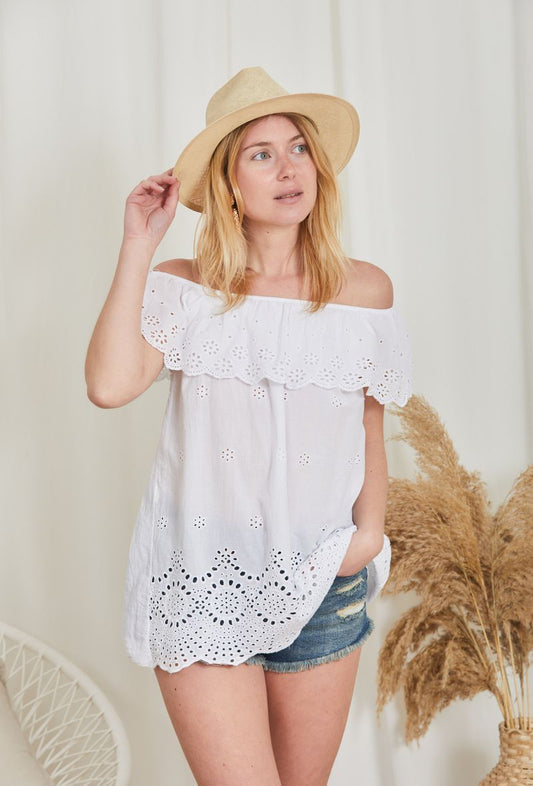 Τοπ έξωμο με κέντημα