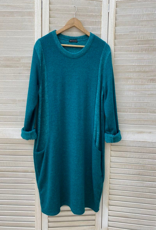 Φόρεμα midi δίχρωμο