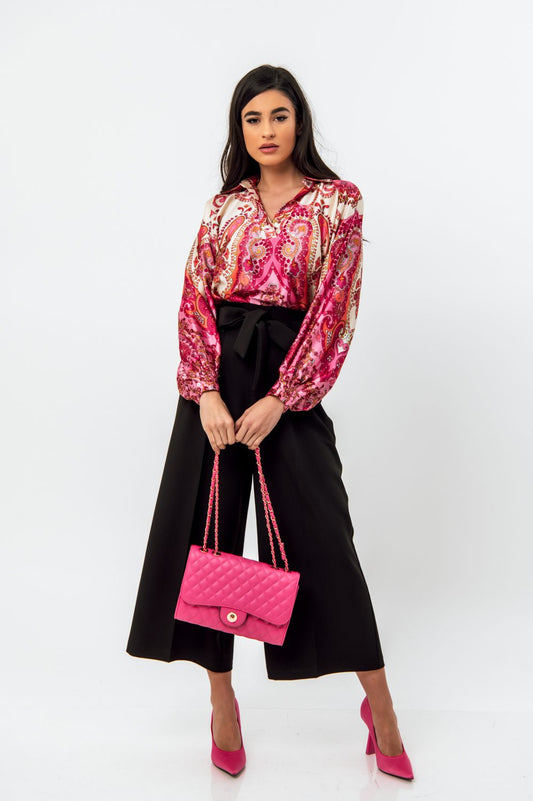 Παντελόνα ψηλόμεση ζιπ κιλότ