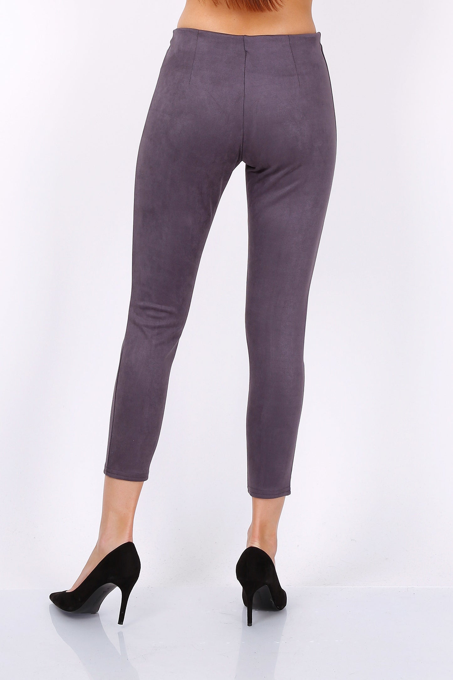 Παντελόνι suede skinny capri