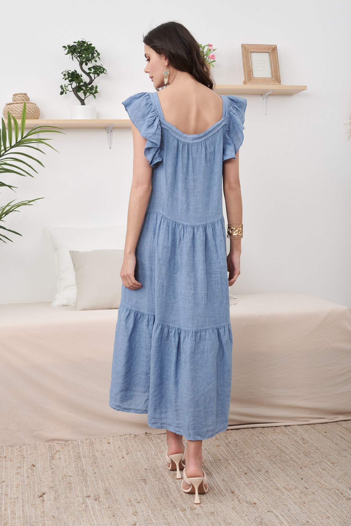 Φόρεμα maxi λινό