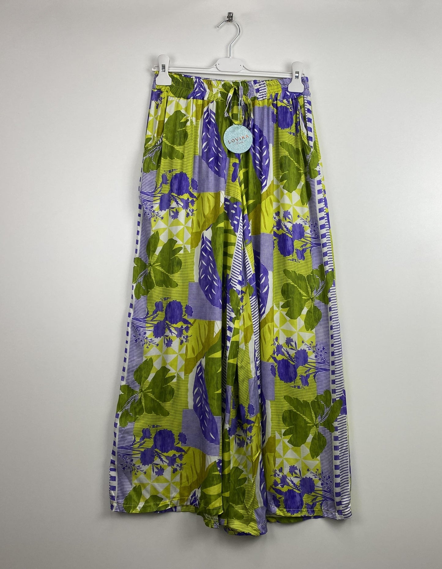 Παντελόνα floral μεταξωτή