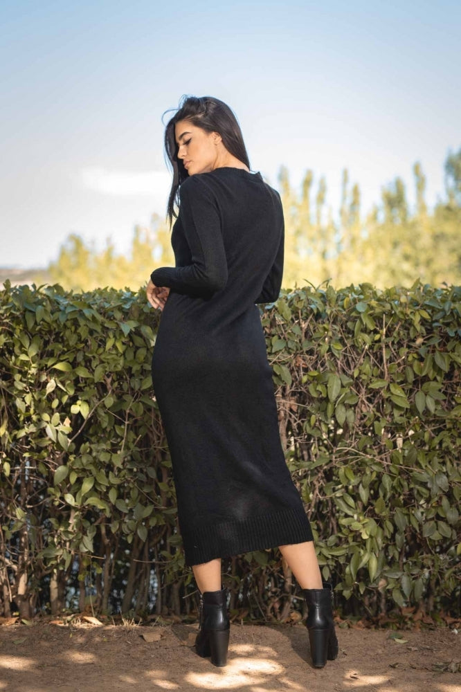 Φόρεμα πλεκτό midi ελαστικό