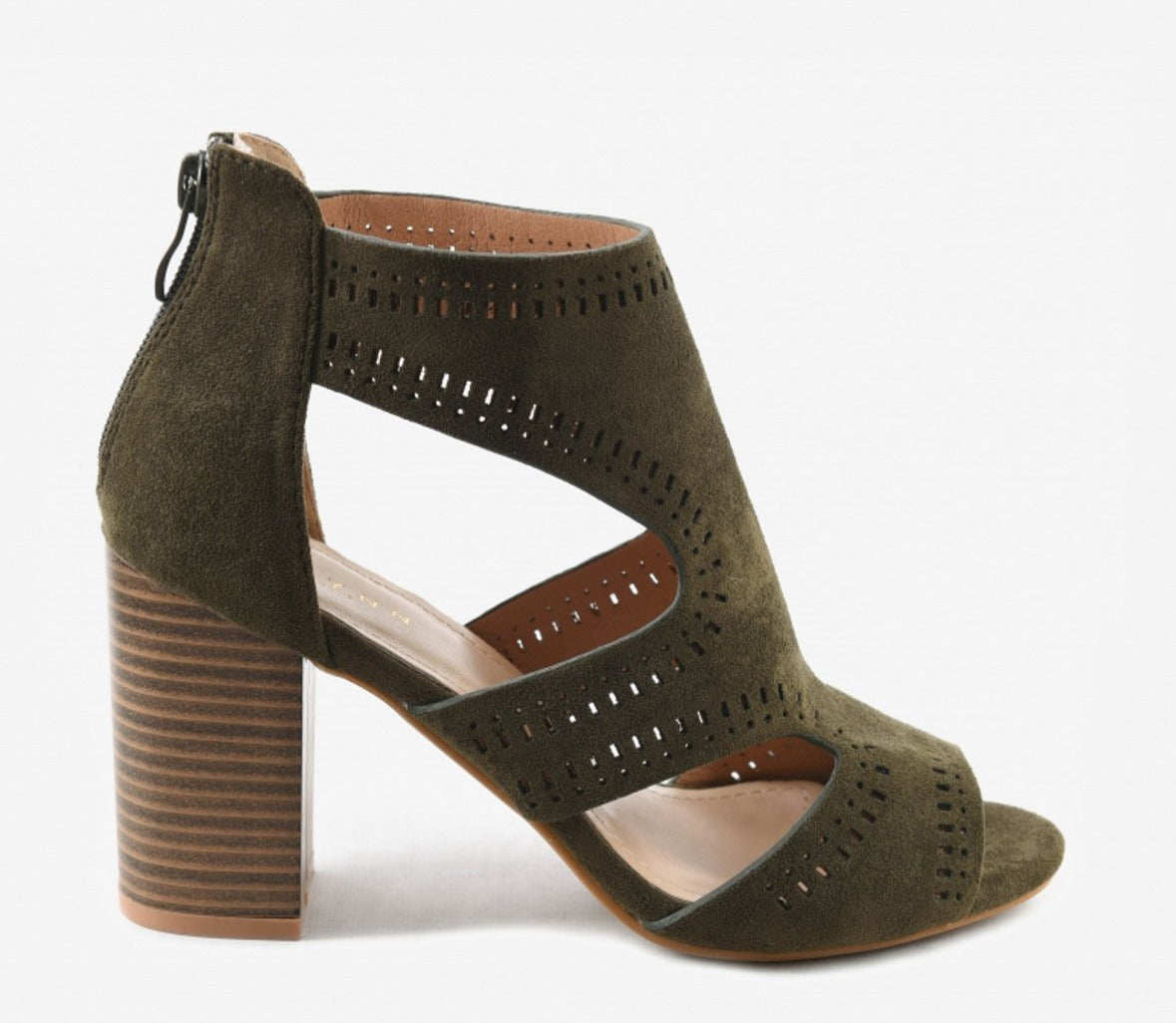 Peep toe Sandals με μέτριο τακούνι