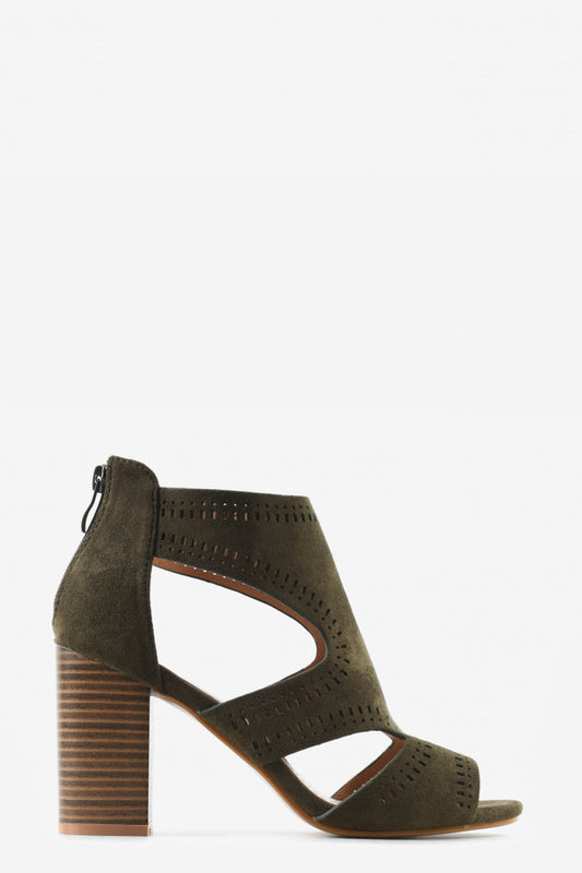 Peep toe Sandals με μέτριο τακούνι