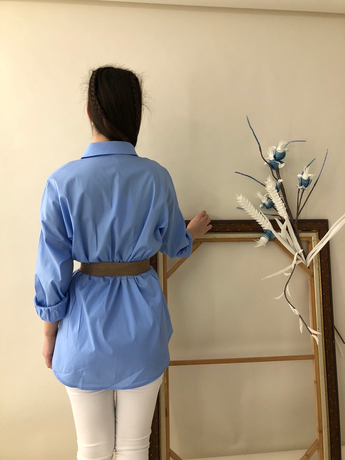 Πουκαμίσα μεσάτη με πιέτες