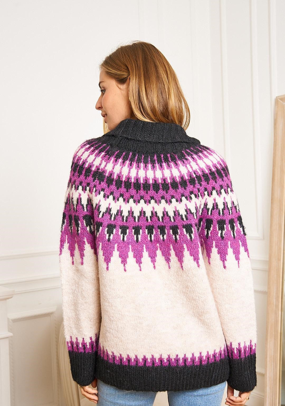 Ζακέτα πλεκτή printed