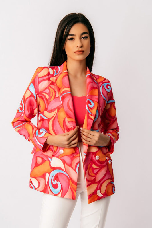 Blazer με γεωμετρικά μοτίβα