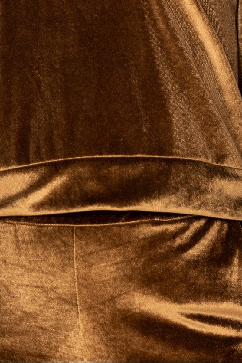 Σετ βελουτέ μπλούζα - παντελόνι