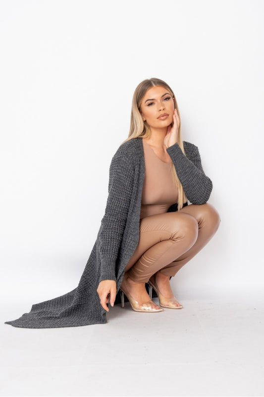 Ζακέτα πλεκτή μακριά