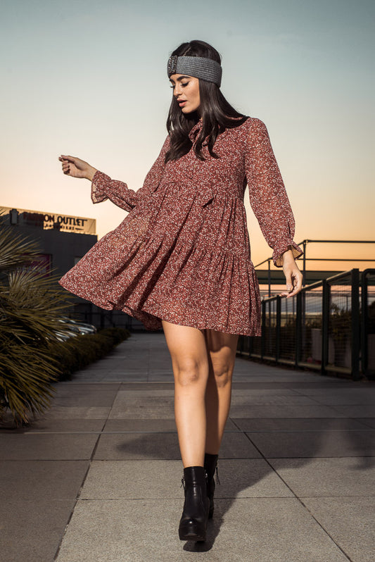 Φόρεμα mini εμπριμέ