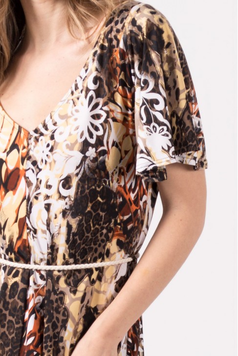 Φόρεμα floral ασύμμετρο