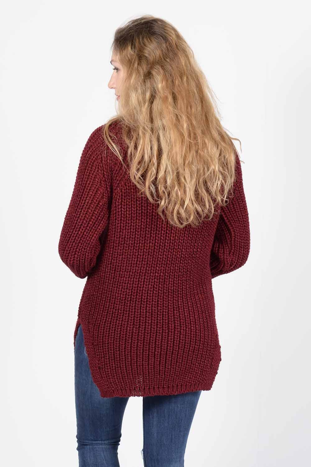 Μπλούζα πλεκτή με ανοίγματα στα πλάγια