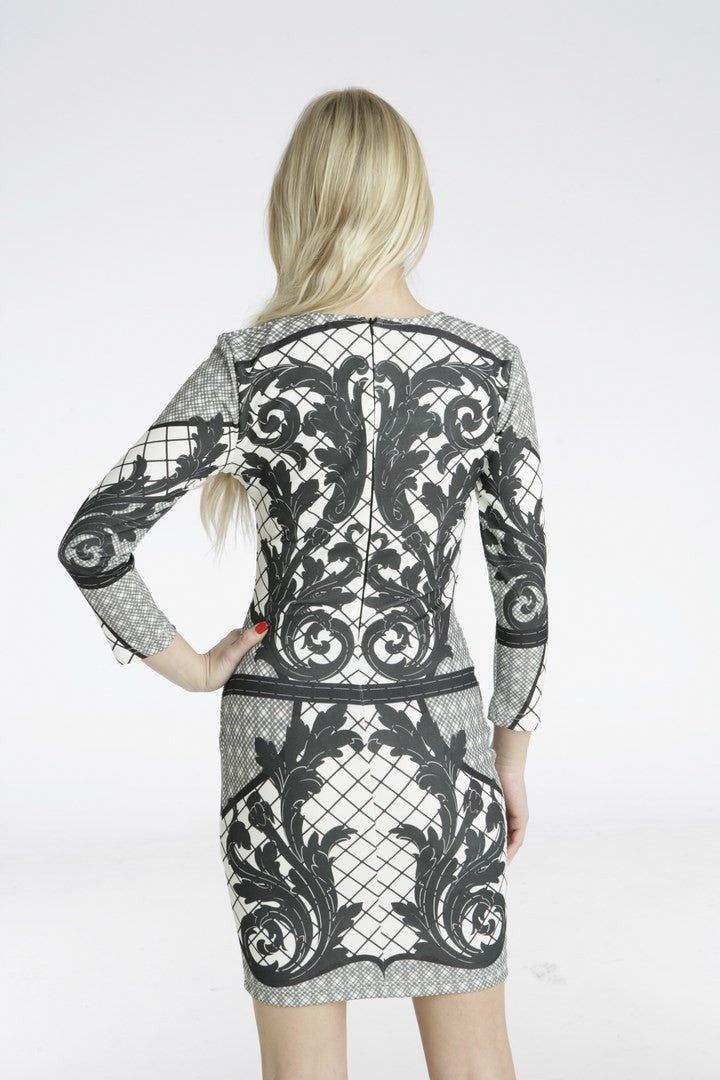 Φόρεμα ελαστικό δίχρωμο