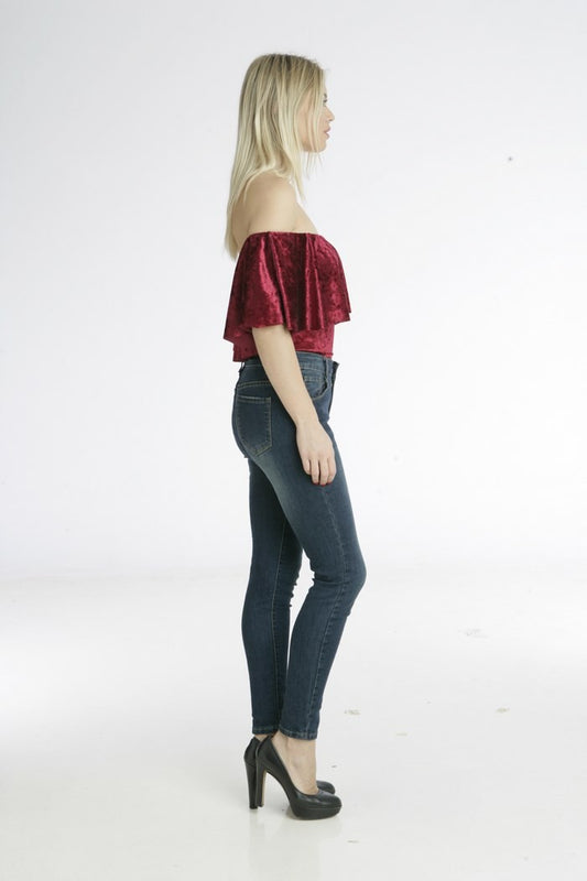 Κορμάκι βελουτέ strapless