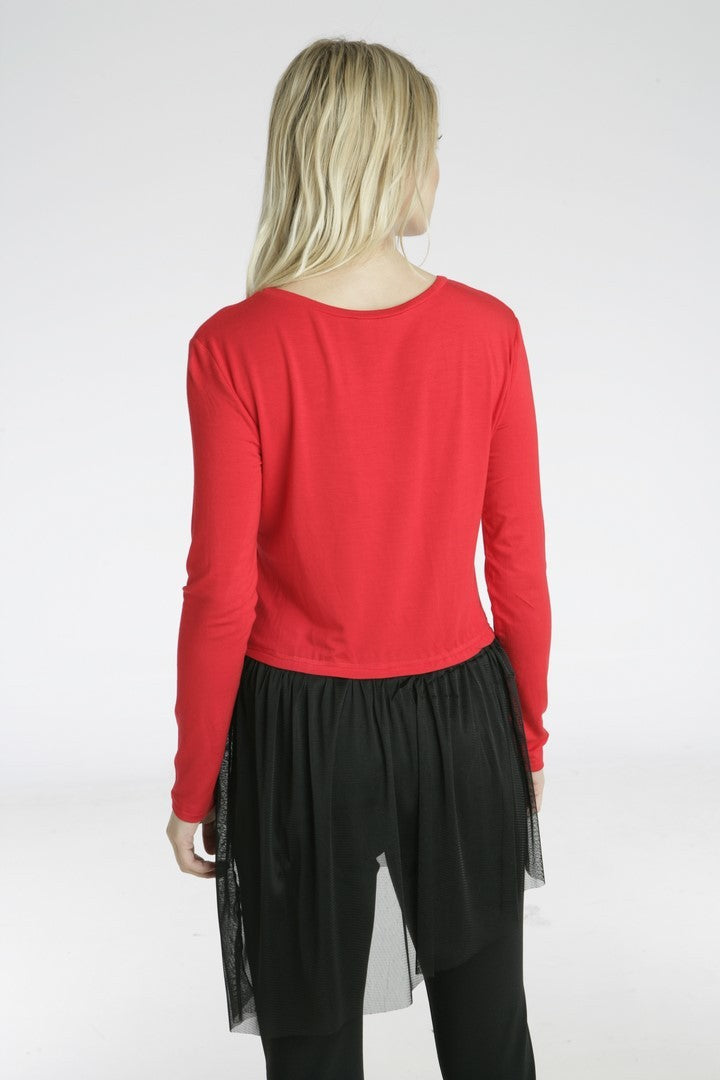 Top με πέρλες και διαφάνεια