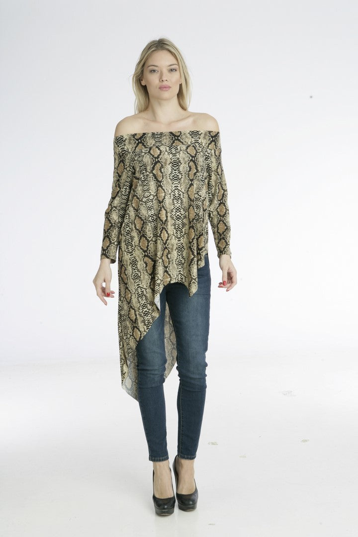 Μπλούζα ασύμμετρη animal έξωμη