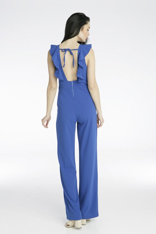 Ολόσωμη Φόρμα με ανοιχτή πλάτη και βολάν