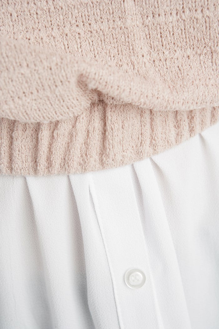 Μπλουζοπουκάμισο ημίπλεκτο με λάστιχο στη μέση