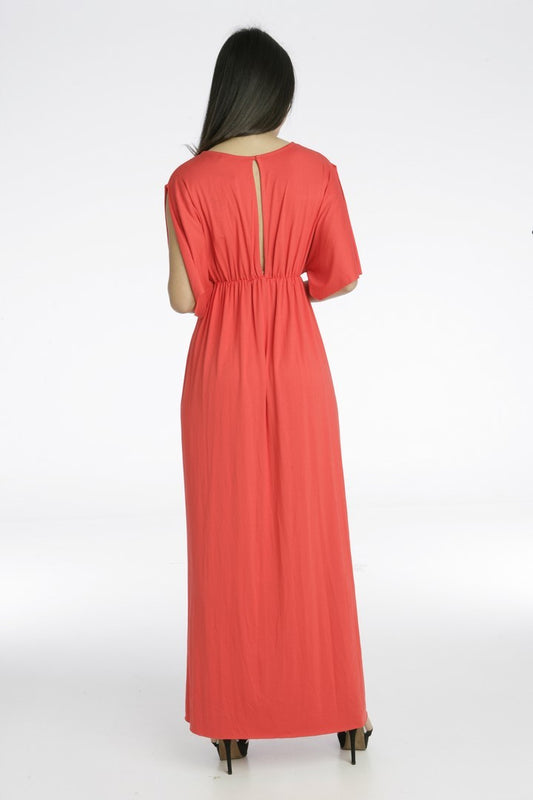 Φόρεμα maxi με ανοίγματα στα μανίκια