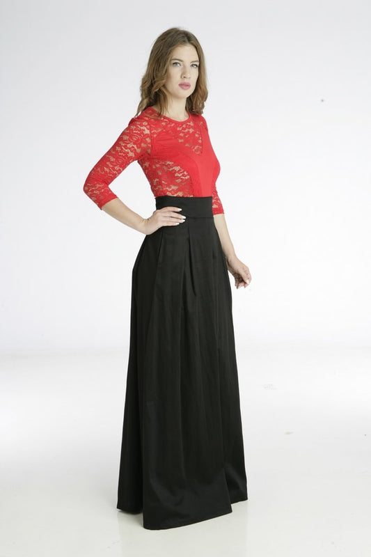 Φούστα ψηλόμεση με λούκια