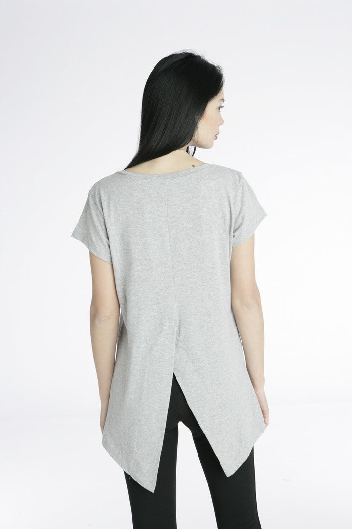 Top βαμβακερό κοντομάνικο με στάμπα