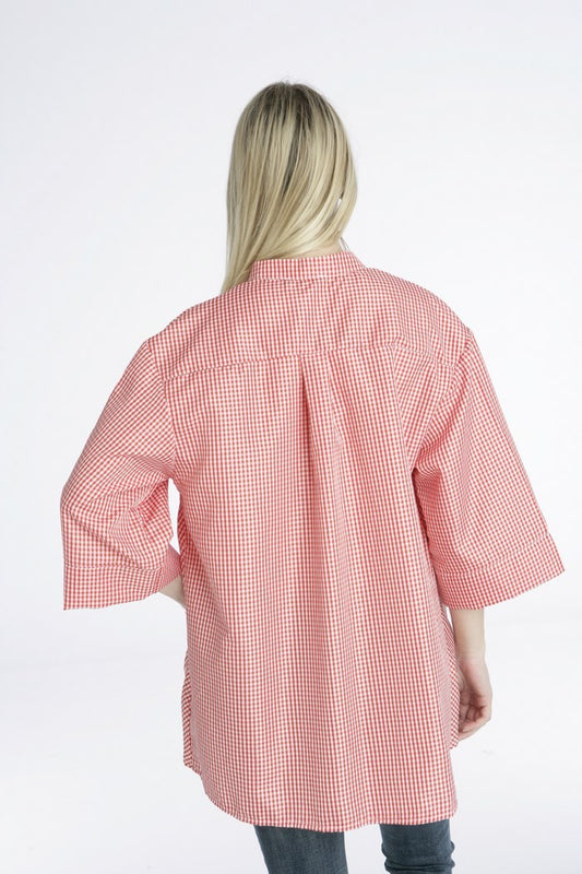 Πουκάμισο πτι καρό με μανίκια 3/4